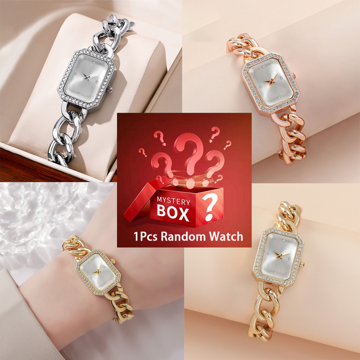 Luxury Watch Box - Zegarek w magicznym pudełku, 1 losowy