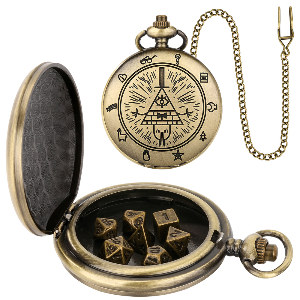 Bronze Case Watch - Vintage brązowy/szary czarny futerał na zegarek
