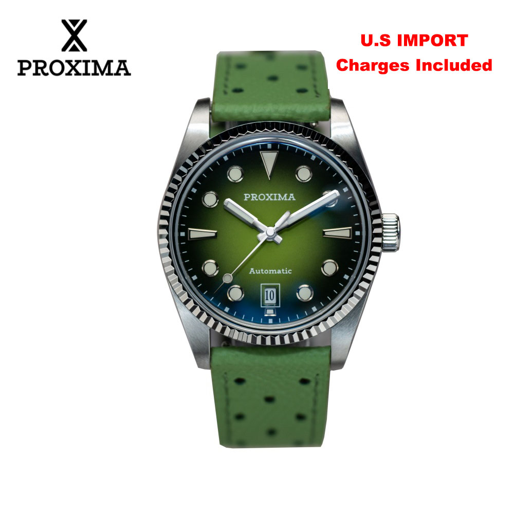 Cloisonne Enamel Dial - Zegarek męski Proxima PX1750 37mm, modna