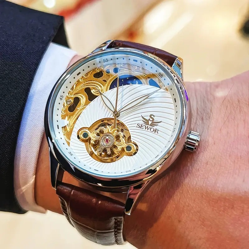 Luxury Watch Makes - Luksusowy męski zegarek automatyczny z mechanizmem