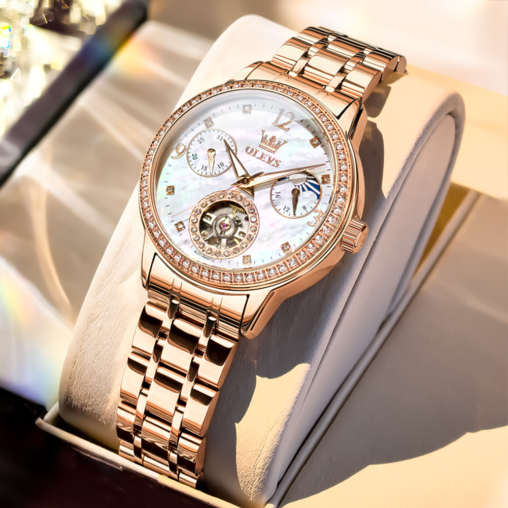 Luxury Watch Box - Zegarki damskie OLEVS, luksusowa marka, modna