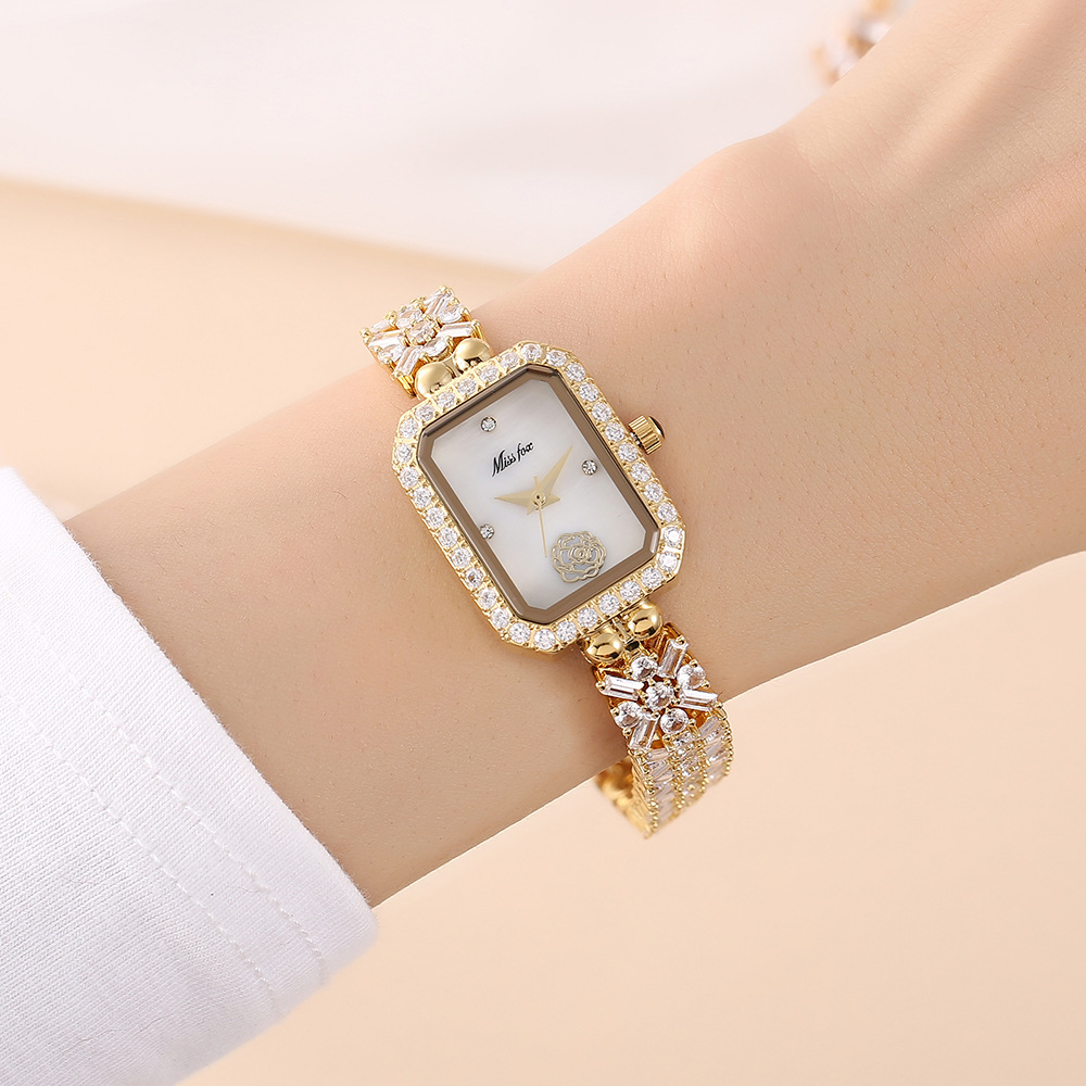 Luxury Watch Grade - UTHAI zegarek damski lekki luksusowy diamentowy