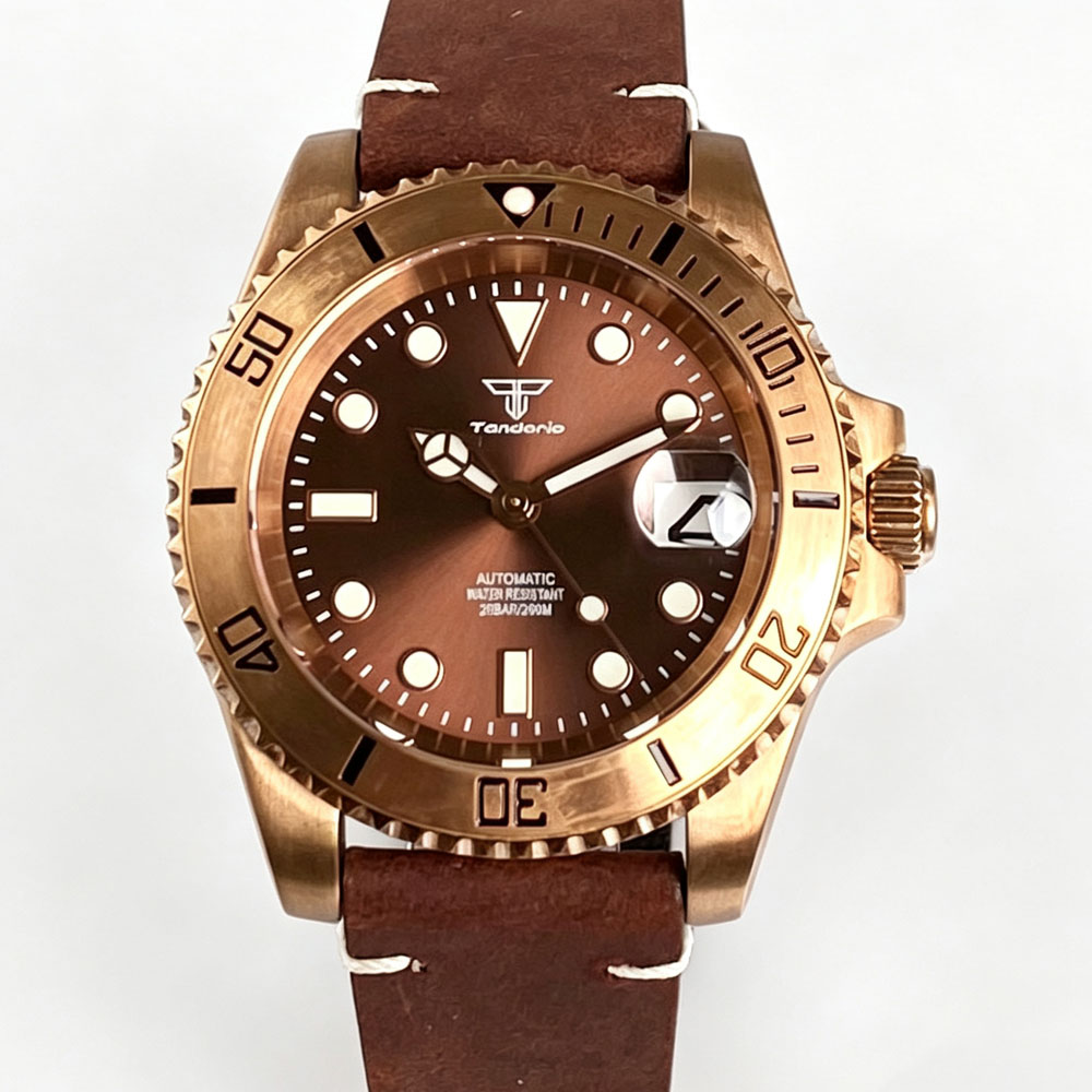 Zegarek męski Tandorio 40mm, a – Bronze Case Watch recenzja i cena