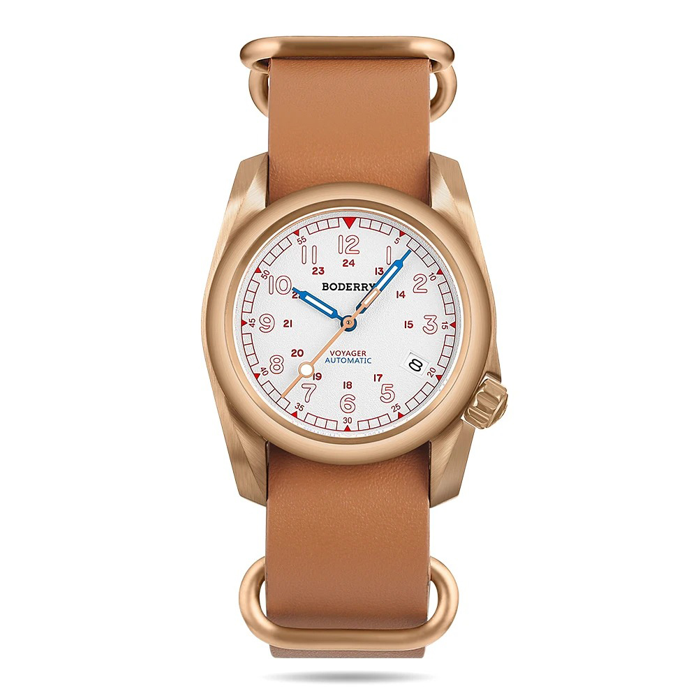 BODERRY Męski Zegarek Automaty – Bronze Case Watch recenzja i cena