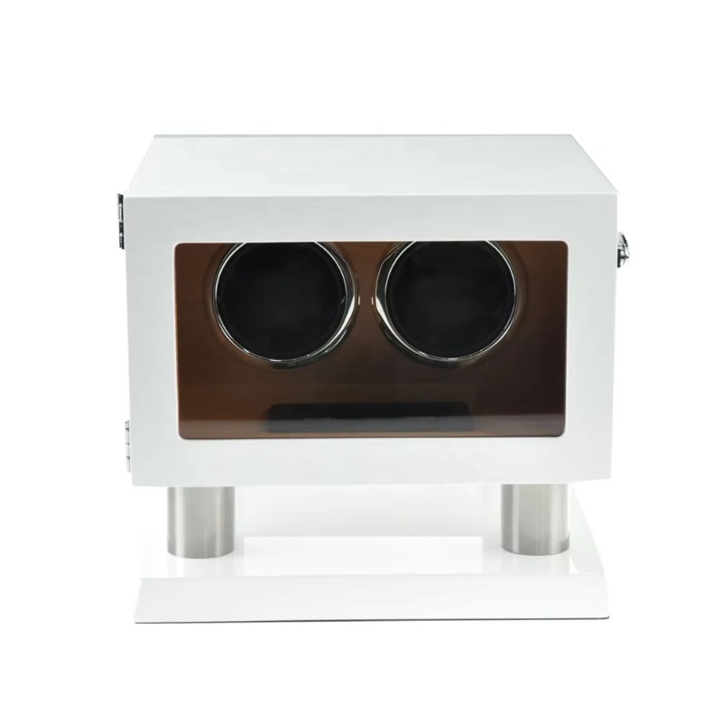 Biało-brązowy skórzany kontrol – Luxury Watch Winder recenzja i cena