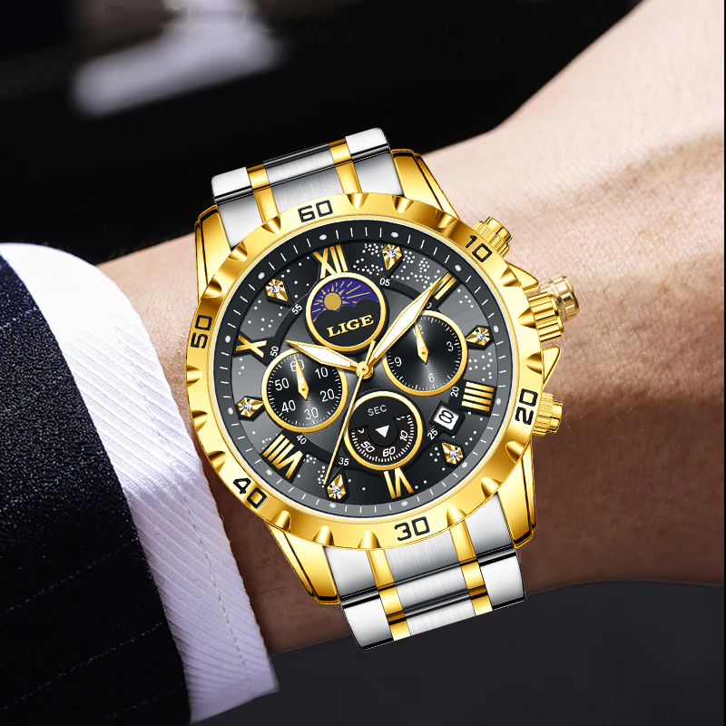 Zegarek męski LIGE, luksusowa  – Luxury Watch Box recenzja i cena