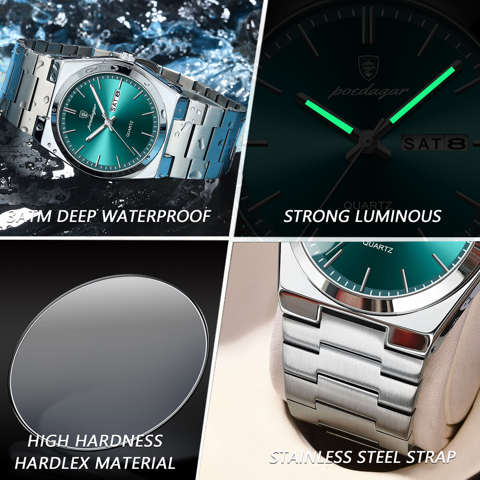 POEDAGAR Oryginalne męskie zeg – Luxury Watch Holder recenzja i cena